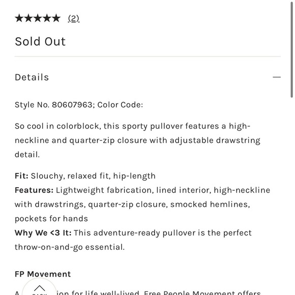 FP Movement Walk The Line Colorblock Pullover - Picture 4 of 6